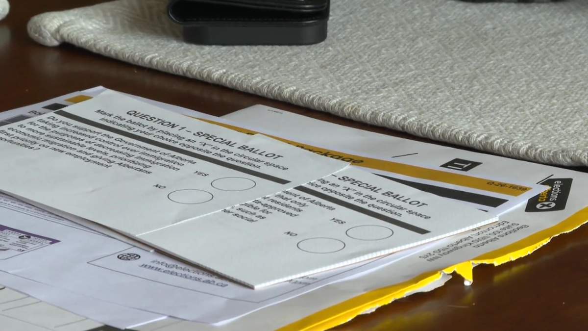 Elections Alberta mail-in ballots for the Alberta referendum on Thursday, September 3, 2026.