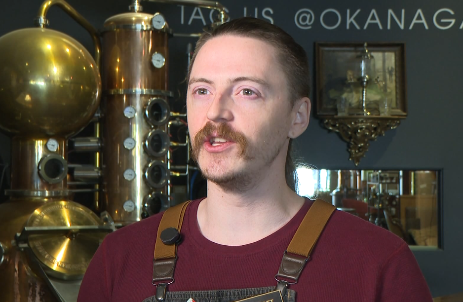 Wyatt Cooper-Brown, manager of Okanagan Spirits’