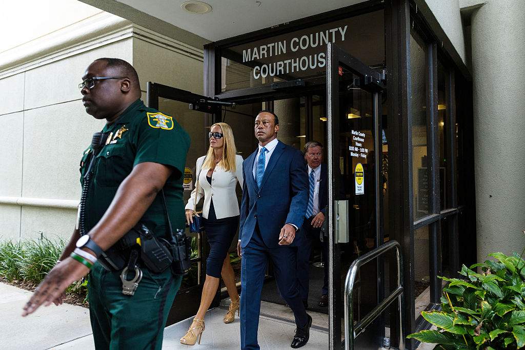 Tiger Woods leaves the Martin County Courthouse on September 2, 2026 in Stuart, Florida. Tiger Woods is expected to change his plea in the case over a DUI crash that occurred on March 27, 2026, on Jupiter Island in Martin County.