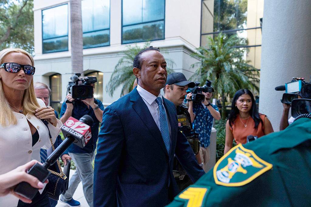 Tiger Woods attends a court hearing at Martin County Courthouse on September 2, 2026 in Stuart, Florida.