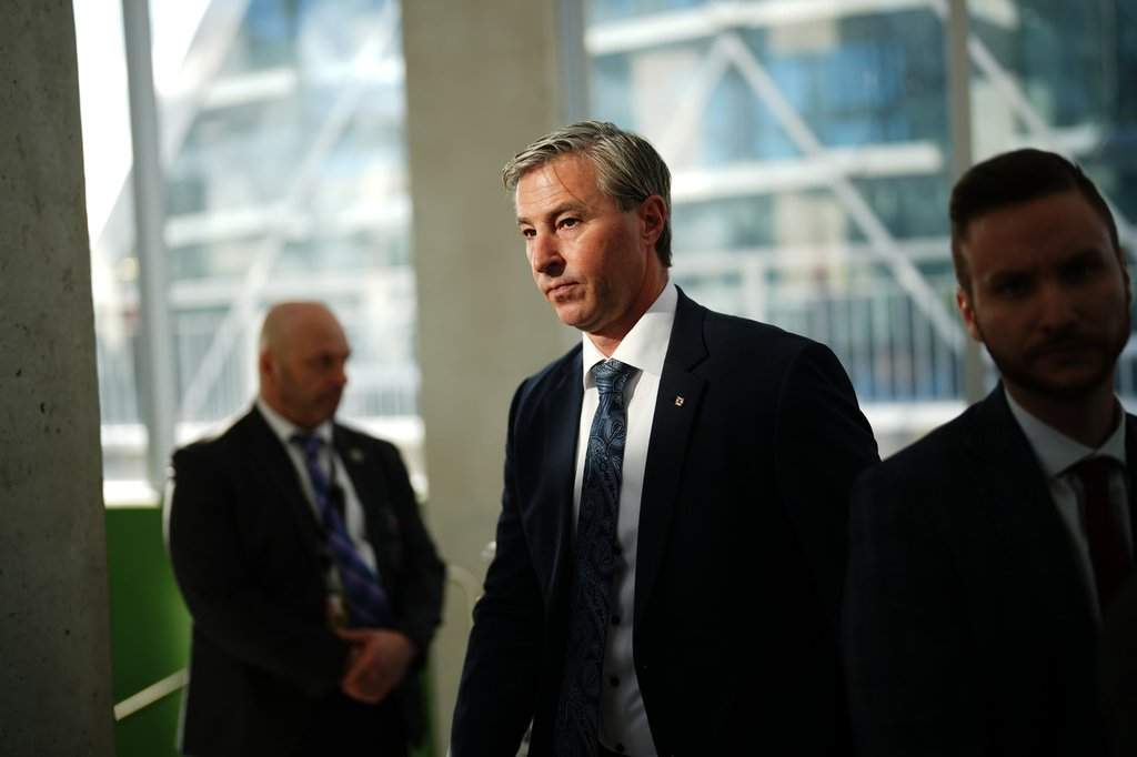 Nova Scotia Premier Tim Houston arrives for a first ministers meeting in Ottawa on Wednesday, Jan.15, 2025. THE CANADIAN PRESS/Sean Kilpatrick.