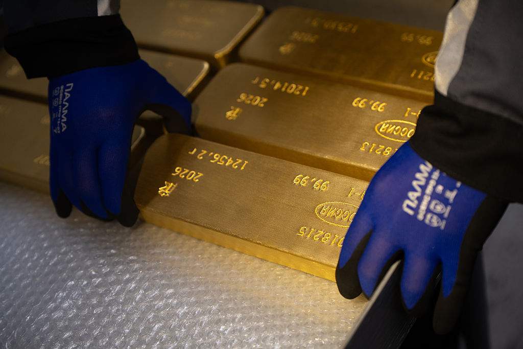 A view of the production of silver granules and gold ingots in Krasnoyarsk, Russia on June 16, 2026.