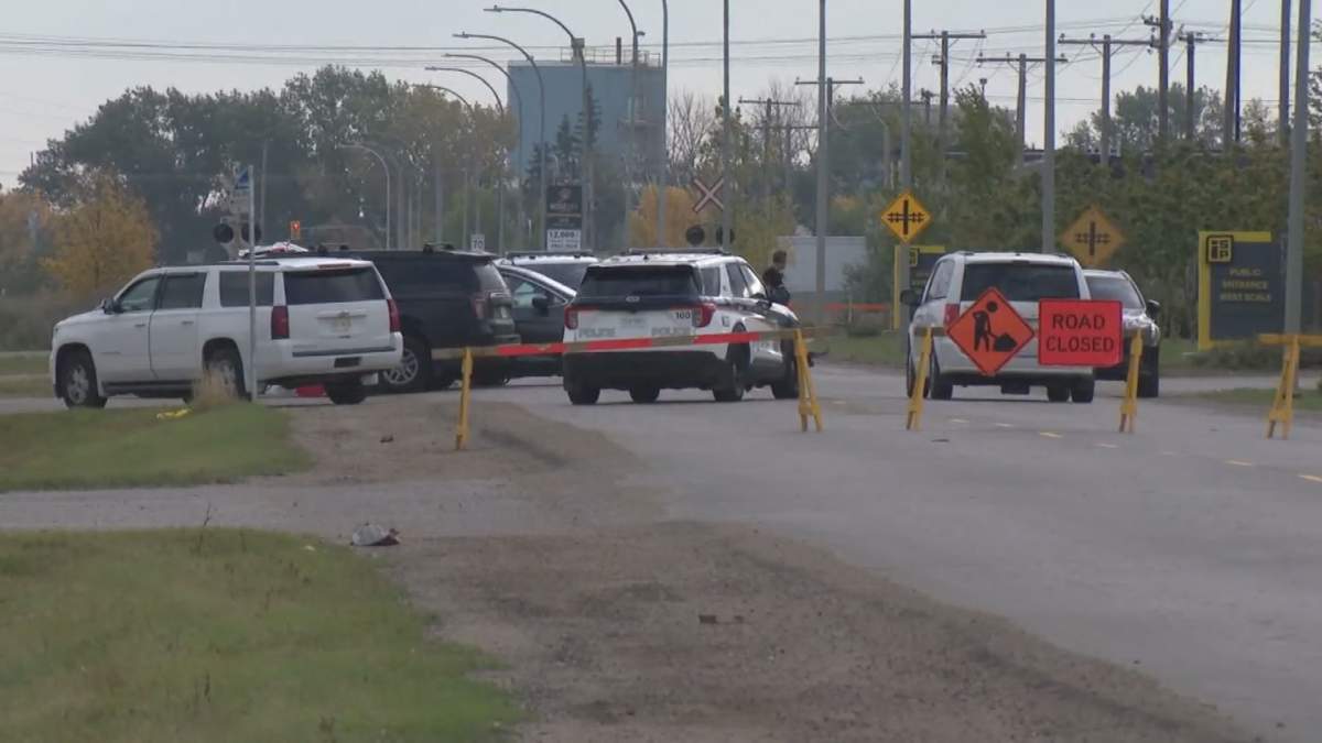 Saskatoon police say officers responded at around 7 a.m. on Sept. 26, 2026 to a report of an injured man in the area of 71st Street East and Lipsett Crescent in the north industrial area.