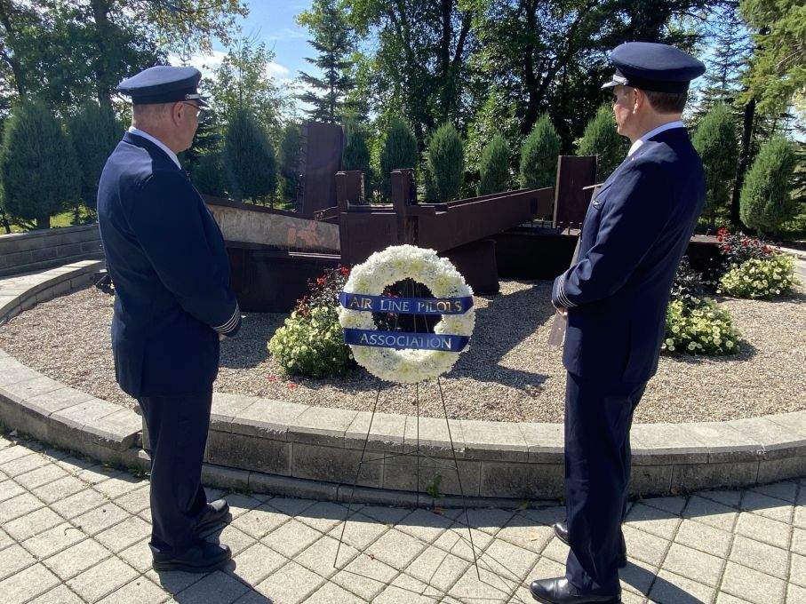 Hundreds gathered at the International Peace Garden Friday to remember the 9/11 terrorist attacks.
