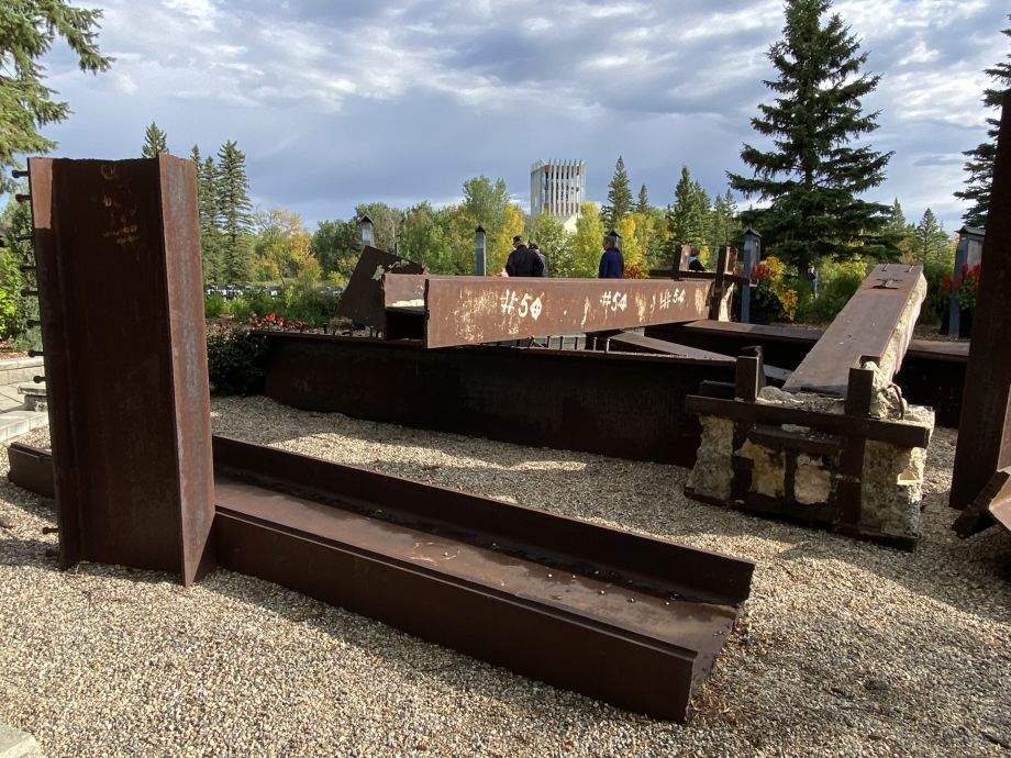 Hundreds gathered at the International Peace Garden Friday to remember the 9/11 terrorist attacks.