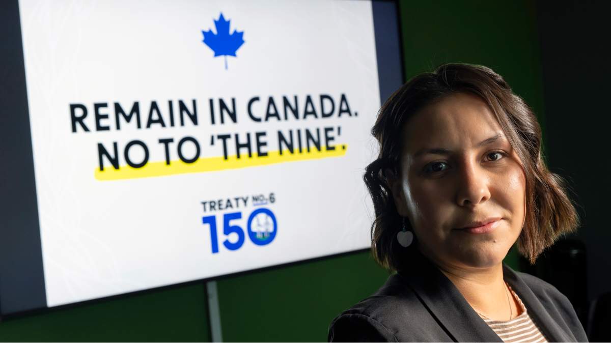 Angel Houle, municipal affairs coordinator for the Confederacy of Treaty Six First Nations, in Edmonton on Friday, Oct. 2, 2026. 