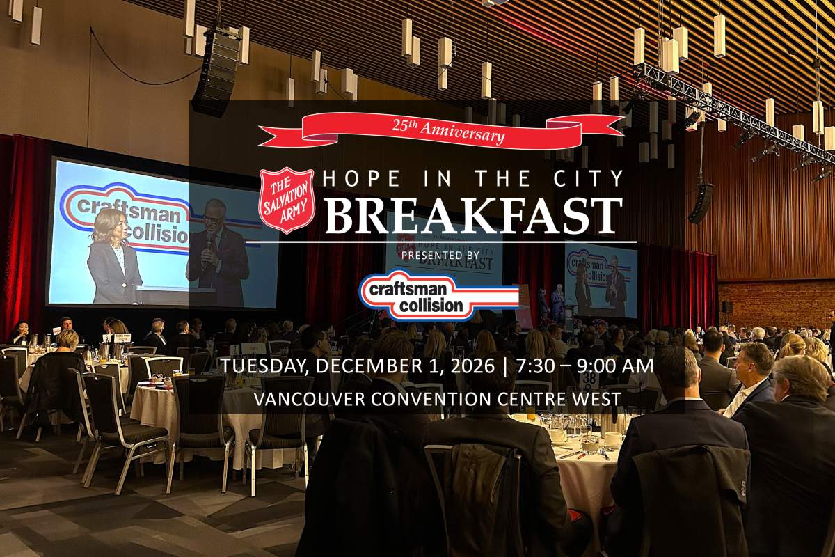 The Salvation Army’s 25th Annual Hope in the City Breakfast proudly supported by Global BC - image