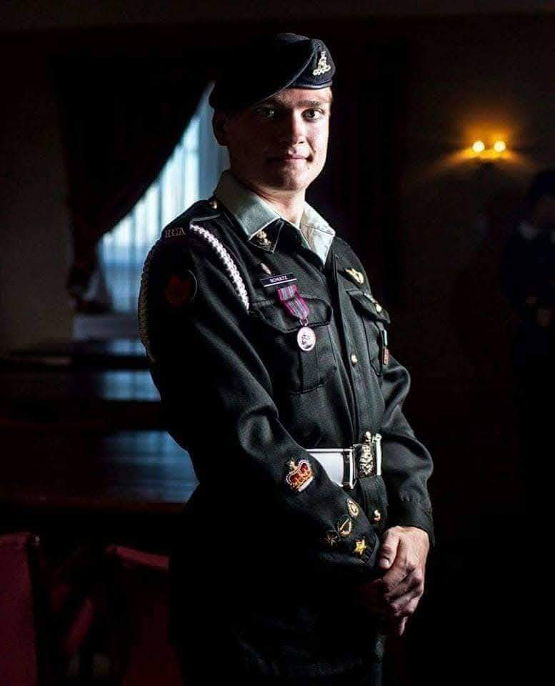 Pte. Liam Ramage in uniform.