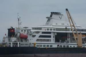 A U.S. cruise ship, the MV Odyssey, docks at the Sihanoukville Autonomous Port in Sihanoukville, Cambodia, Wednesday, Oct. 28, 2026.