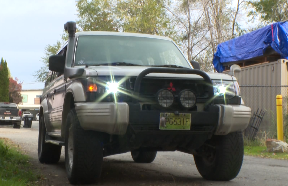 Chris’s Mitsubishi was parked at the Kelowna airport when the fuel was siphoned out of it