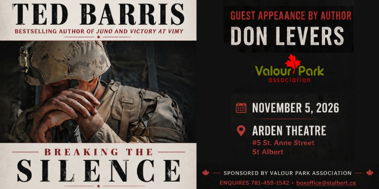 880 CHED Supports Breaking the Silence: An Evening with Ted Barris - image