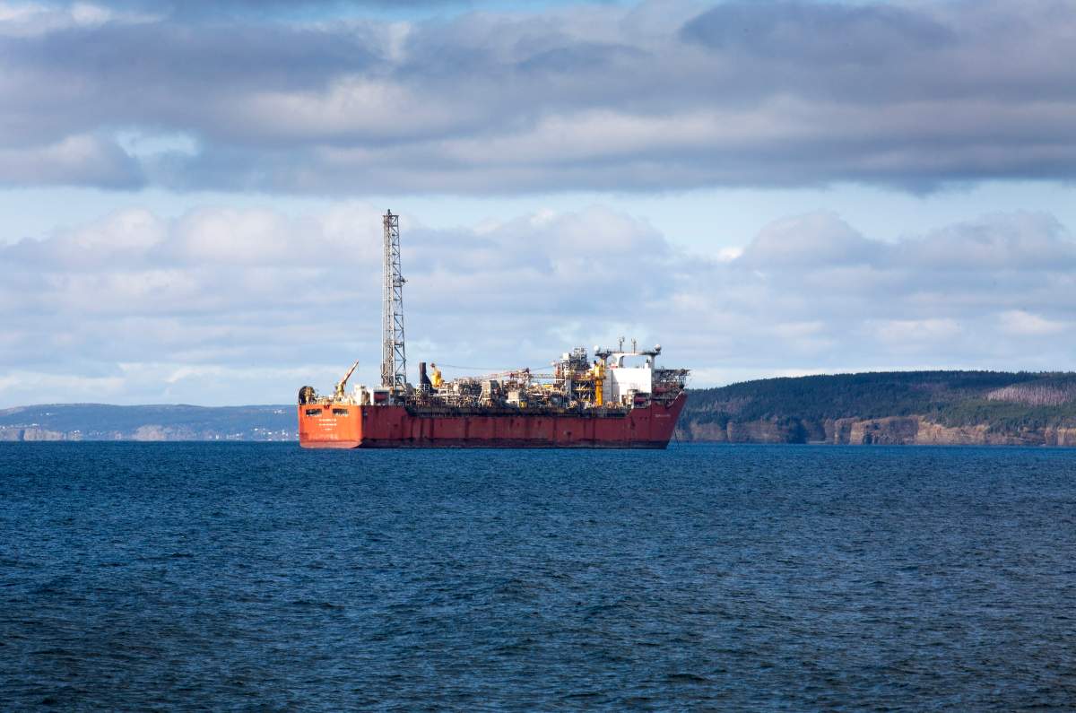FILE: The Terra Nova FPSO, a massive floating production, storage and offloading vessel, anchored in Conception Bay, Newfoundland and Labrador on Friday, October 23, 2020. 