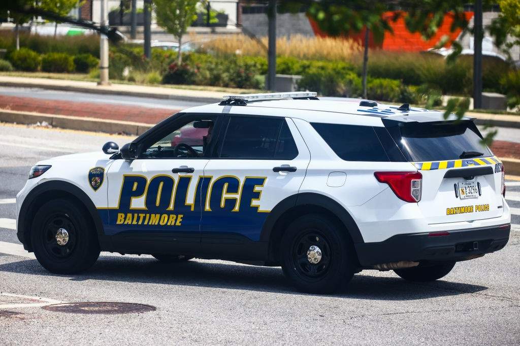 Baltimore police car is seen in Baltimore, Maryland on July 8th, 2024.