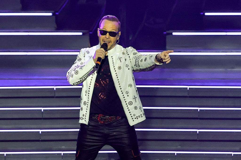 Donnie Wahlberg of New Kids on the Block performs on the opening night of the group's "The Right Stuff" Las Vegas residency at Dolby Live at Park MGM on June 20, 2025 in Las Vegas, Nevada.