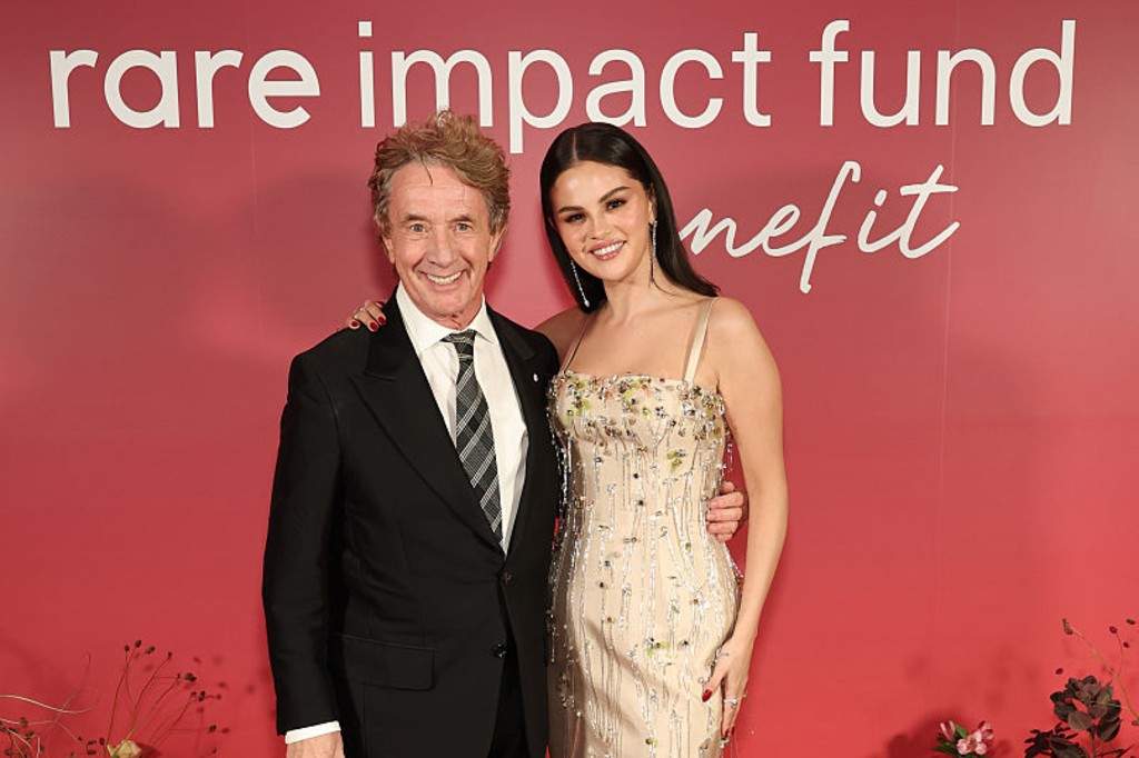 (L-R) Martin Short and Selena Gomez attend The Fourth Annual Rare Impact Fund Benefit hosted by Selena Gomez at Hollywood Palladium on October 14, 2026 in Los Angeles, California.