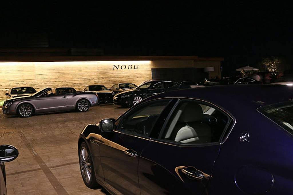 An exterior view of Nobu on Pacific Coast Highway in Malibu on August 29, 2015 in Los Angeles, California.