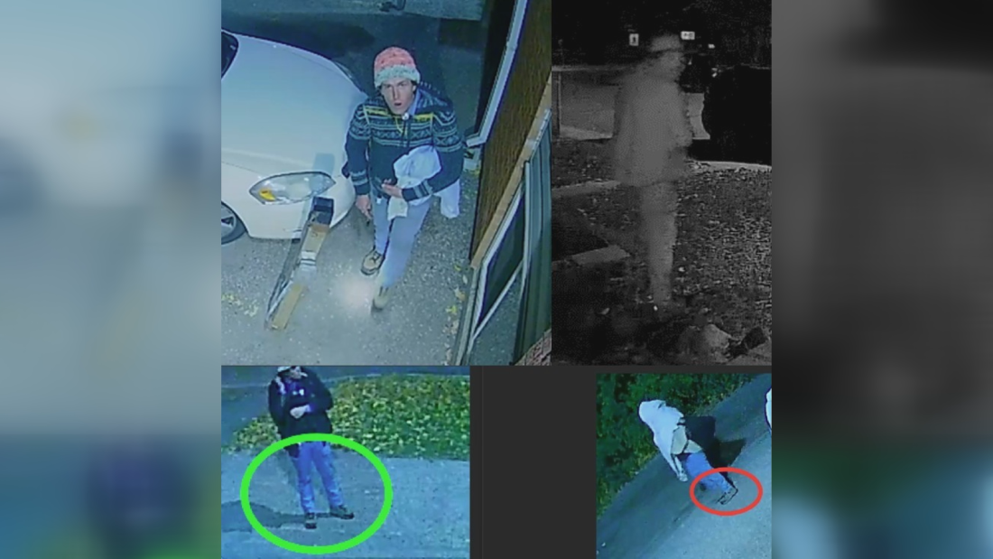 Saskatoon police said it is unclear whether the pictures provided by police are of the same person or multiple people. They are seeking the person pictured in relation to a suspicious housefire that occurred on Avenue E North.