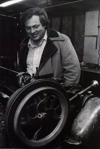 Dad at work in his shop