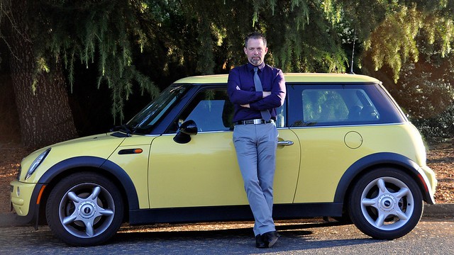 J.D. and his Mini Cooper