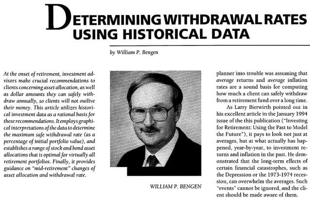 The original four-percent rule article