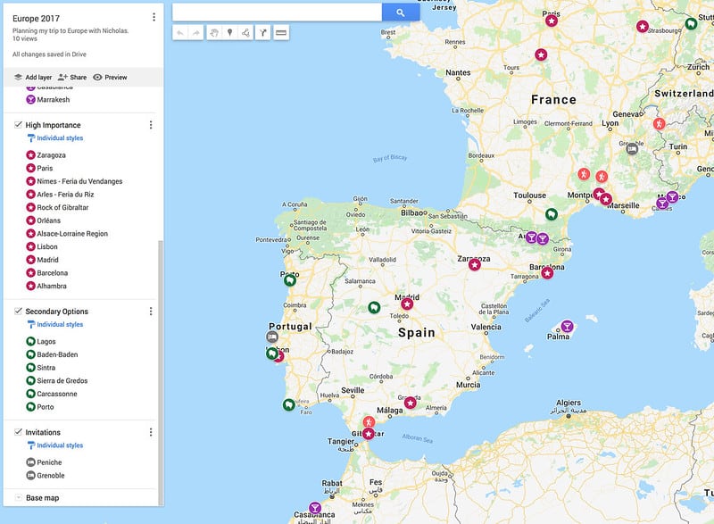 Europe 2017 Planning Map