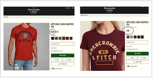 Pink Tax - Abercrombie and Fitch