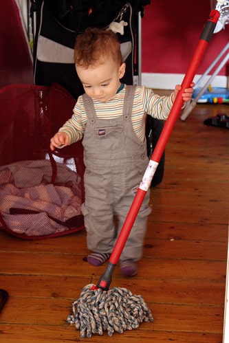 Swabbing the floors
