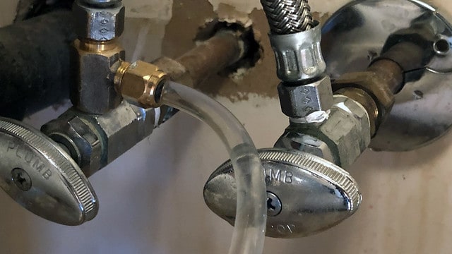 The water line to the bidet