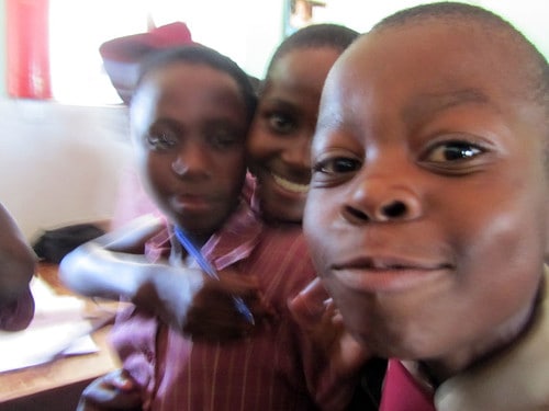 Students at the Chinotimba Primary School