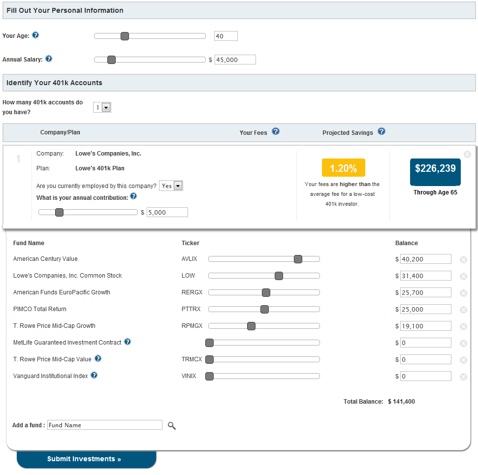 Lowe's Fee Report