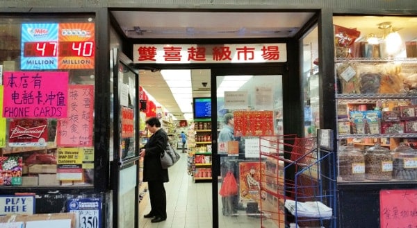 People shopping in Chinese market