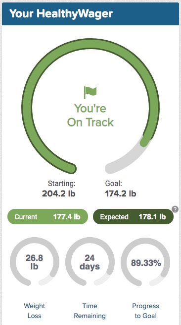 My current weight-loss status