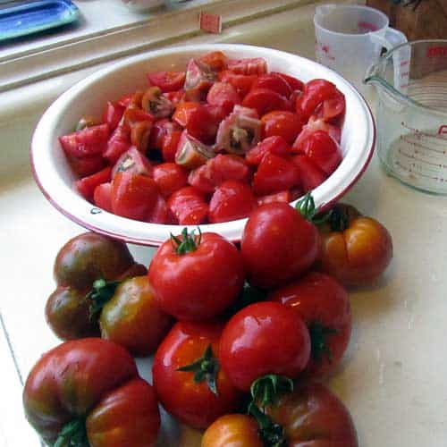 Tomato sauce, step one