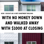A modern apartment building—avoid real estate investing mistakes and buy an 8-unit property with no money down, plus $1000 at closing.