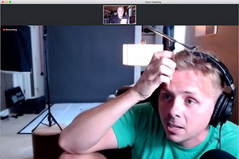 Jonathan and J.D. chatting on Zoom