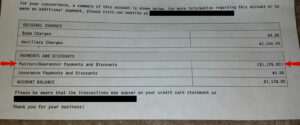 The adjusted medical bill