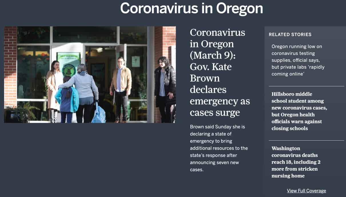 Coronavirus in Oregon