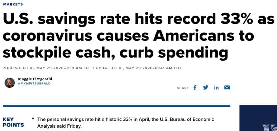 Savings rate headline
